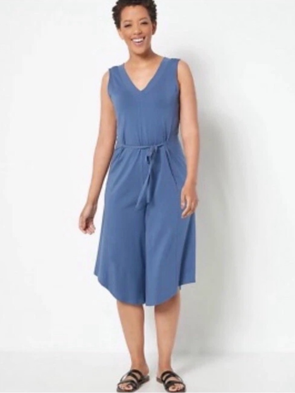 AnyBody | Cozy Knit Romper with Pockets - Picture 3 of 6